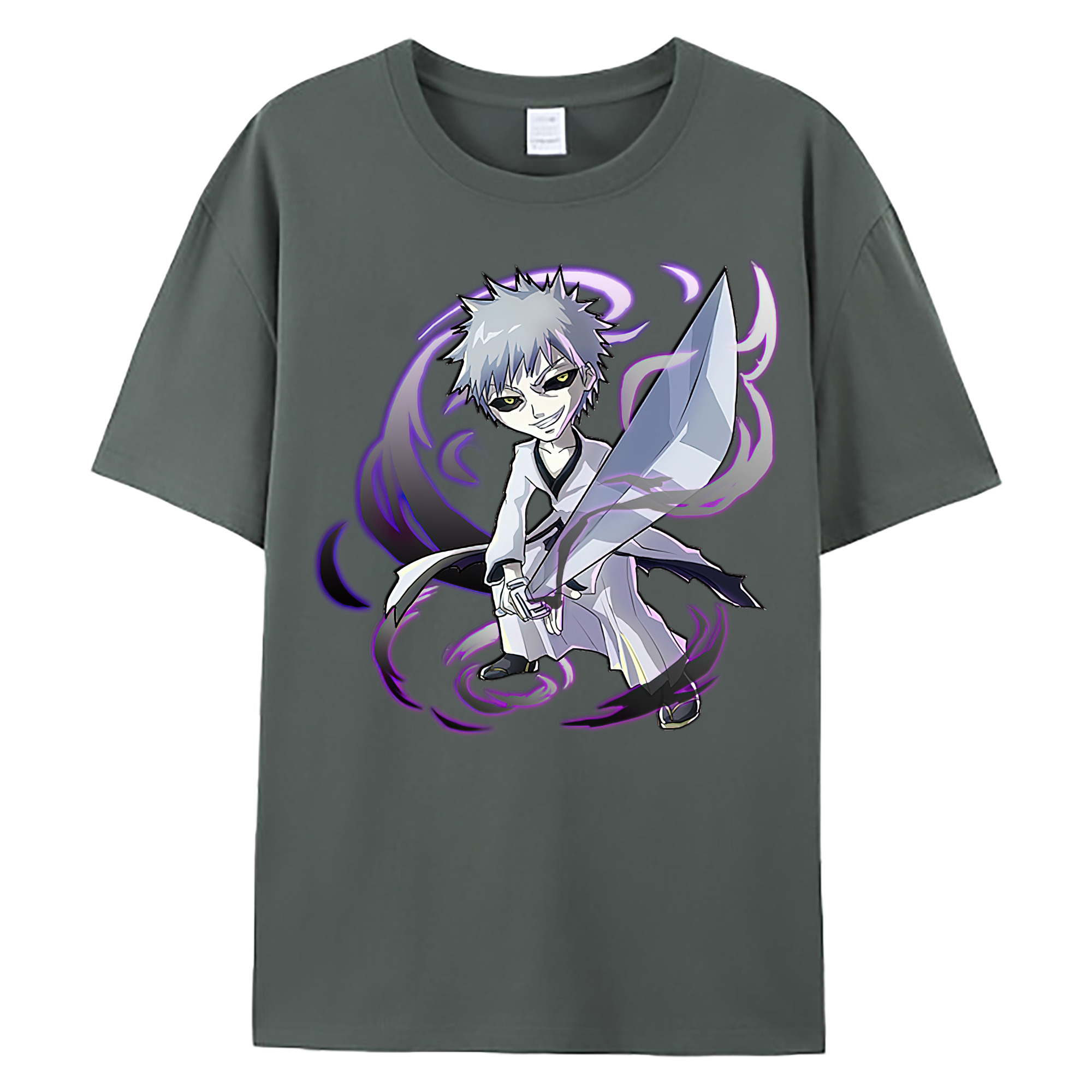 （画像用） ブリーチ 黒崎一護（くろさき いちご）BLEACH Kurosaki Ichigo 綿100％ メンズ半袖Tシャツ｜肌触りやわらか＆通気性